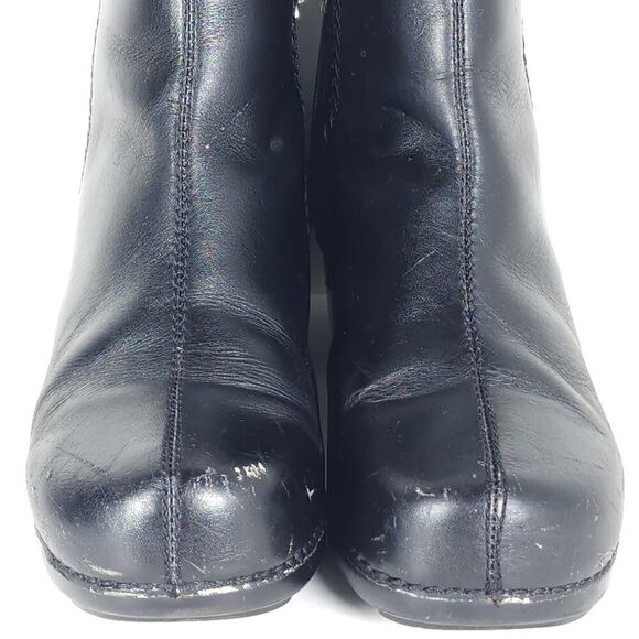 Dansko Women's Scout US8-8,5 EU39 Black Leather Braid Detail Ankle Clog Boots - Picture 4 of 16